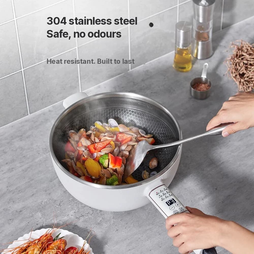 Elektrische multifunctionele hotpot met stoommand 5L 220V
