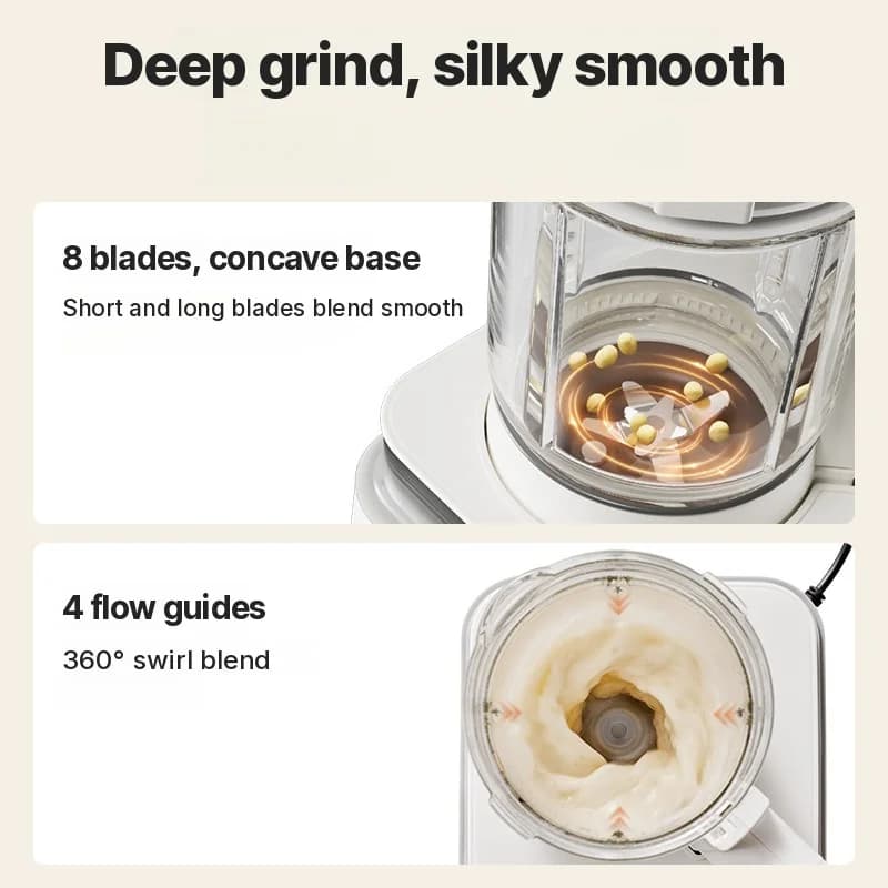 Verwarmingsblender met stille werking en warmhoudfunctie