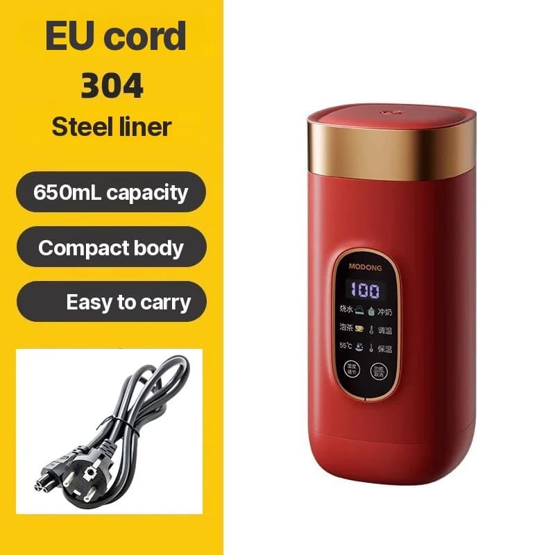 Draagbare elektrische verwarmingsbeker 650ml met 304 of 316 binnenbekleding