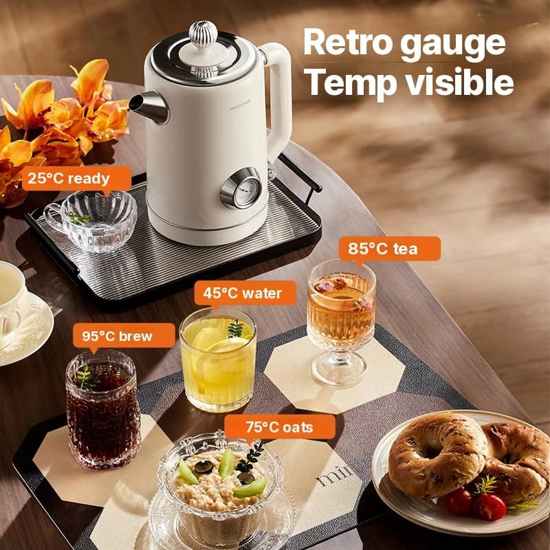 Elektrische waterkoker met automatische uitschakeling en warmhoudfunctie 1.8L