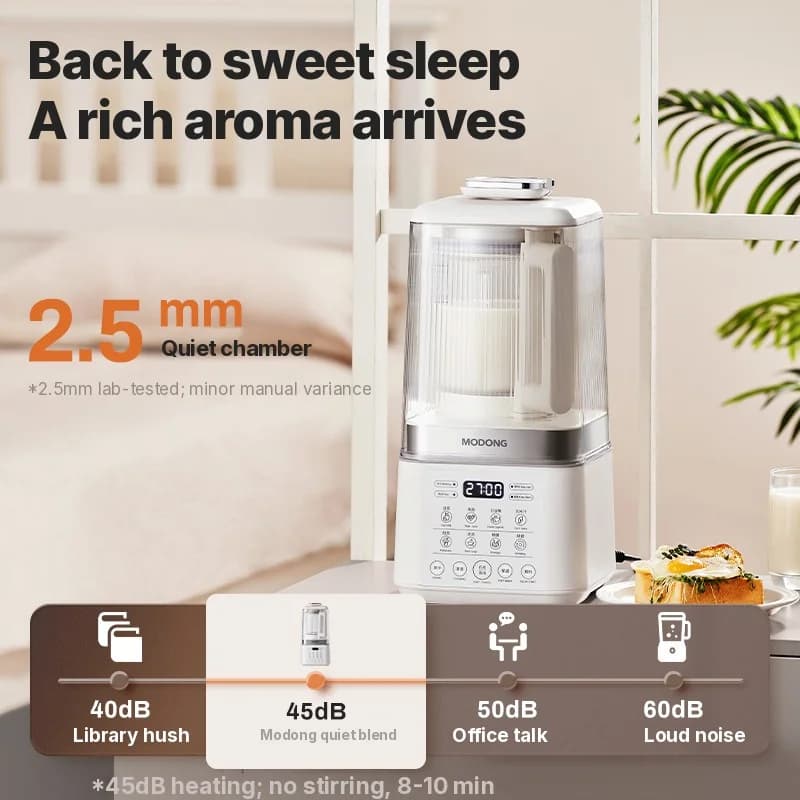 Verwarmde blender voor soep, sap, babyvoeding, sojamelk