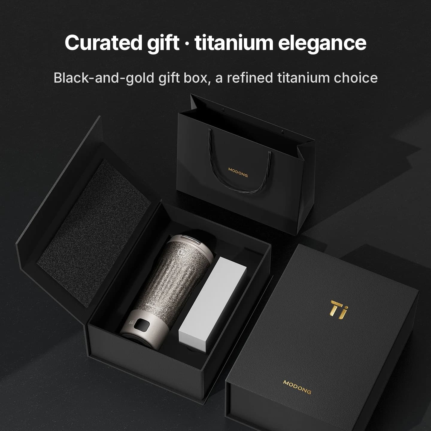 Draagbare titanium elektrische verwarmingsbeker 400ml temperatuurweergave