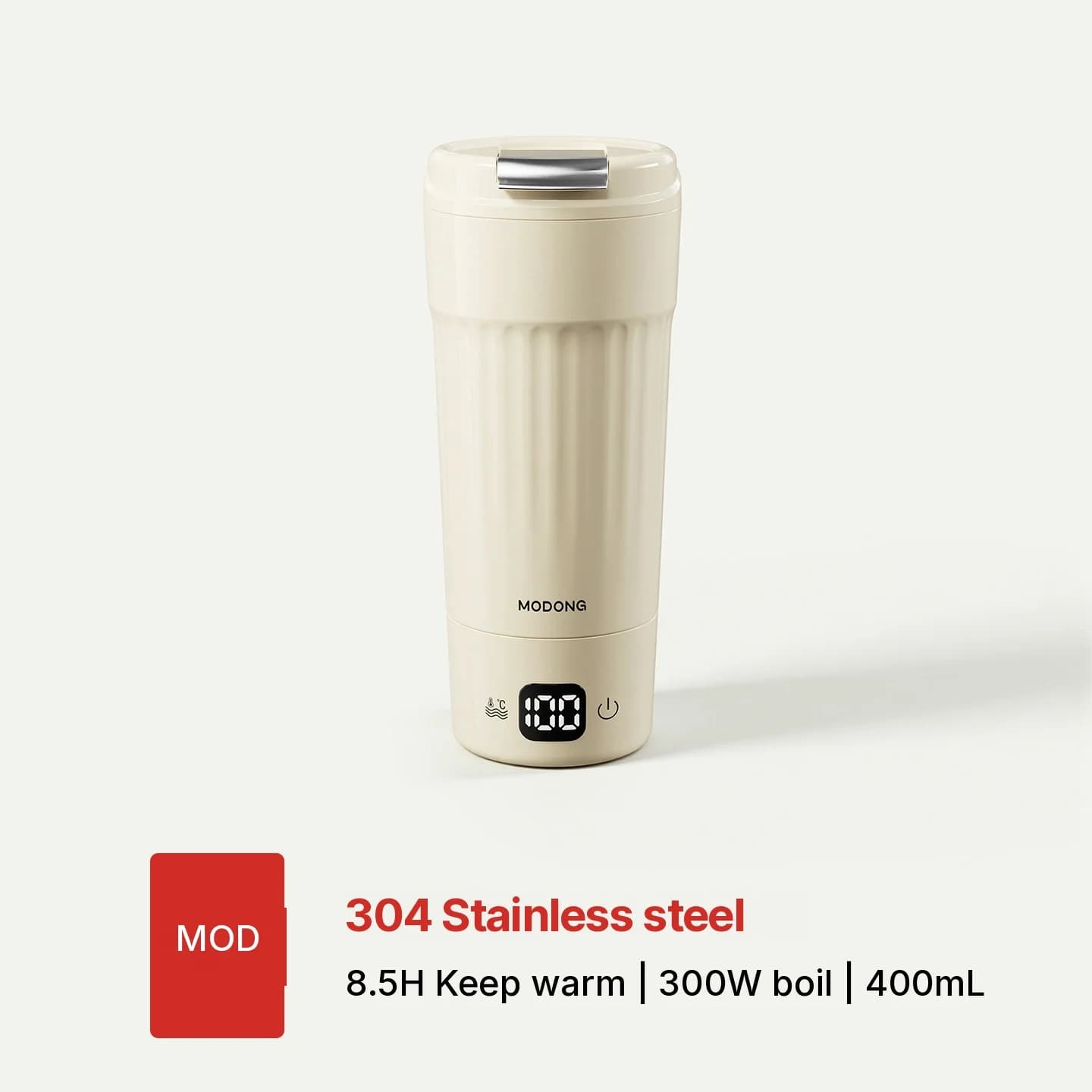 Draagbare elektrische verwarmingsbeker, 400mL, 7 temperatuurstanden