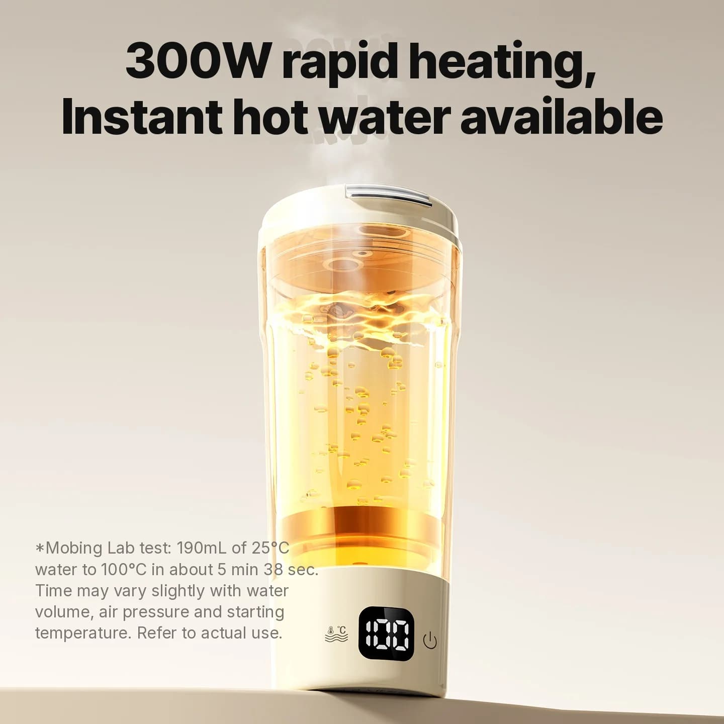 Draagbare elektrische verwarmingsbeker, 400mL, 7 temperatuurstanden