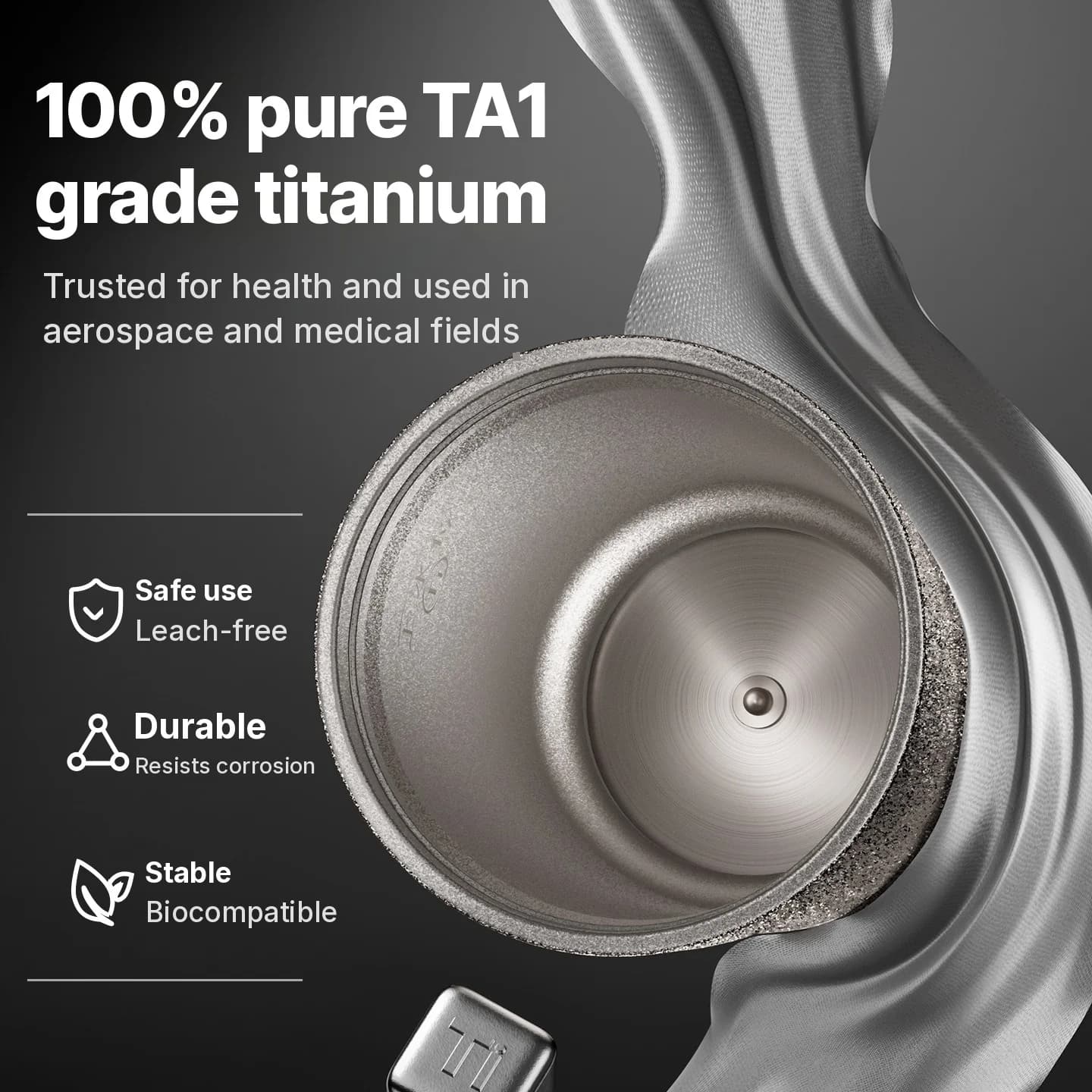 Draagbare titanium elektrische verwarmingsbeker 400ml temperatuurweergave