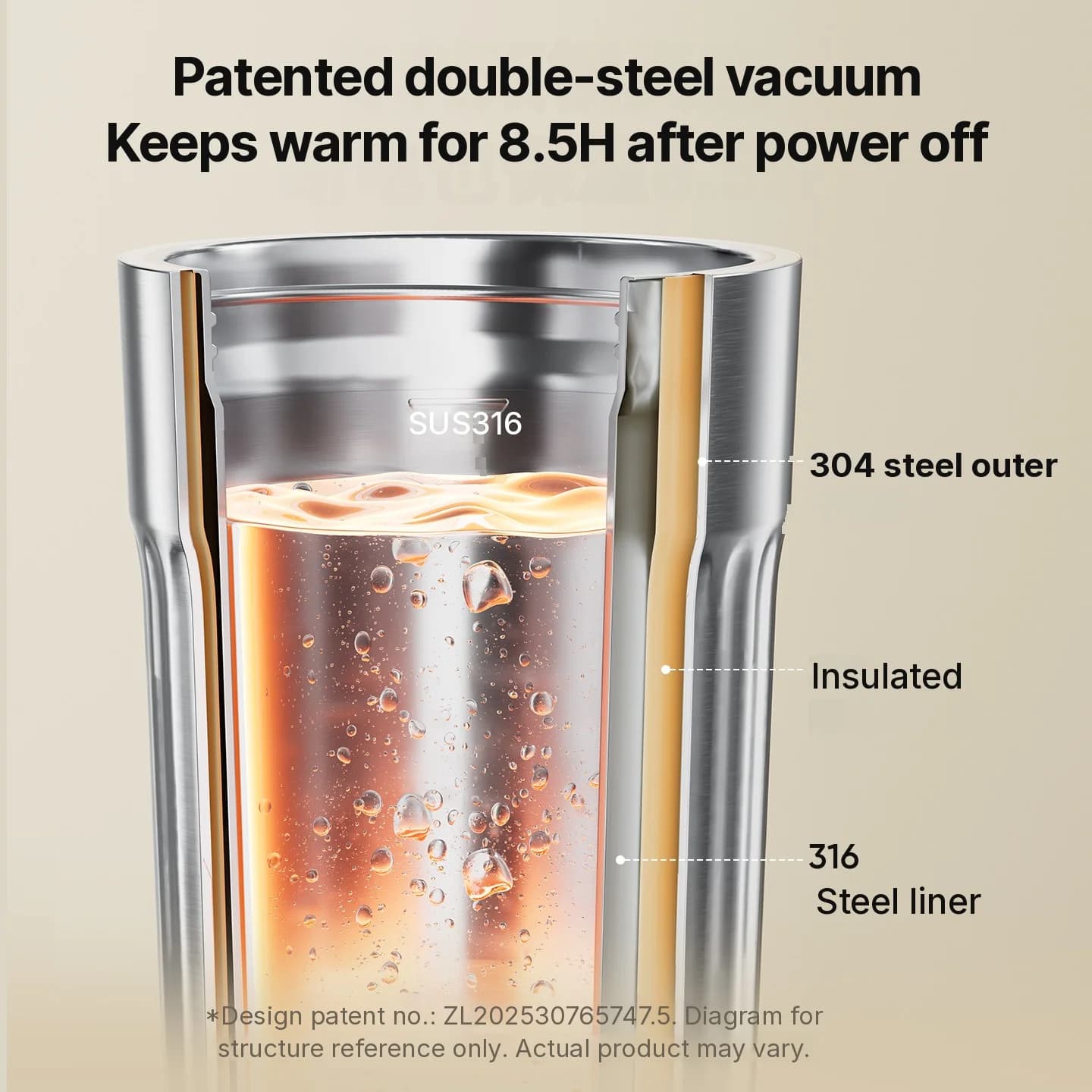 Draagbare elektrische verwarmingsbeker, 400 mL, 7 temperatuurinstellingen