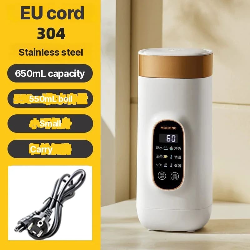 Draagbare elektrische verwarmingsbeker 650ml met 304 of 316 binnenkant