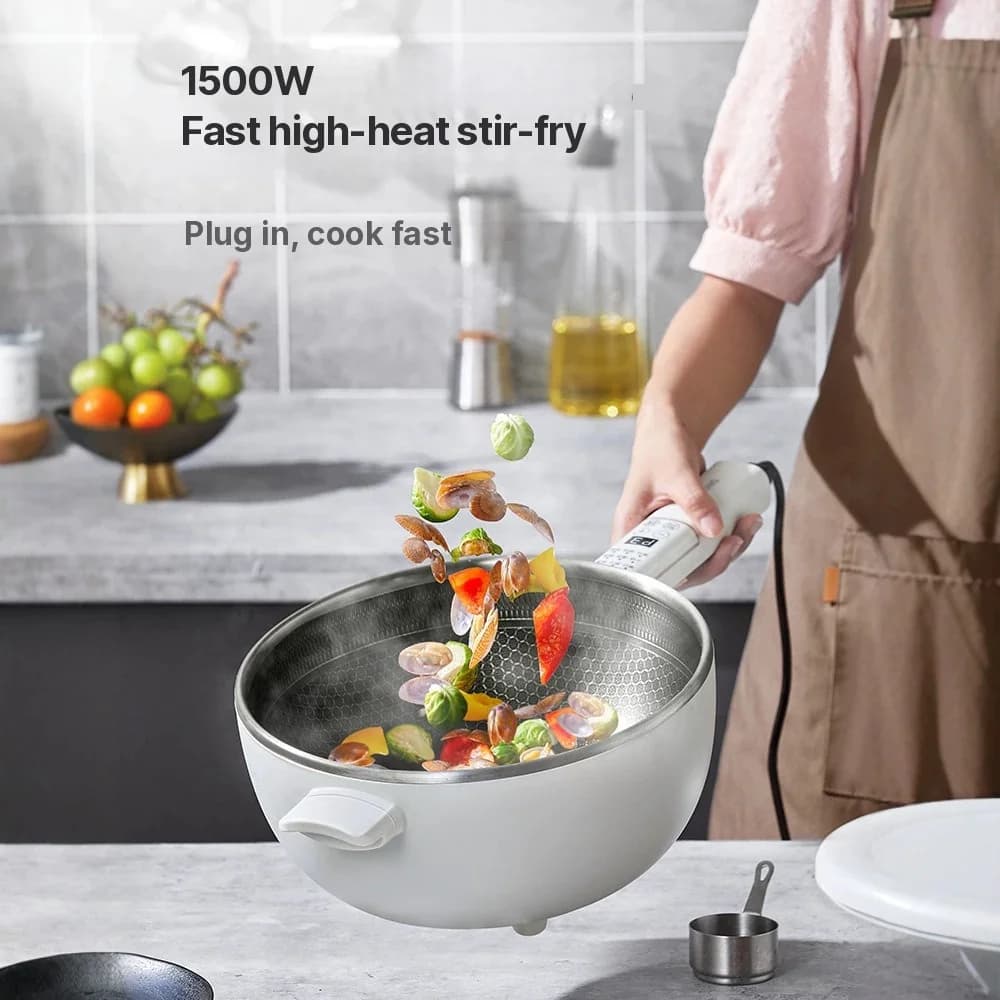 Elektrische multifunctionele hotpot met stoommand 5L 220V