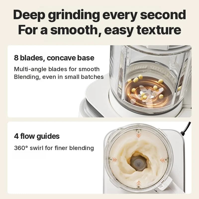 Verwarmde blender voor soep, sap, babyvoeding, sojamelk