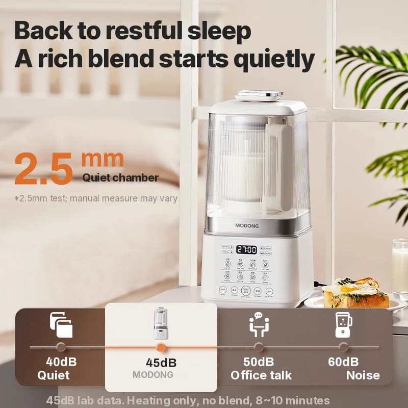 Verwarmende Blender Met Stil Werking En Warmhoudfunctie