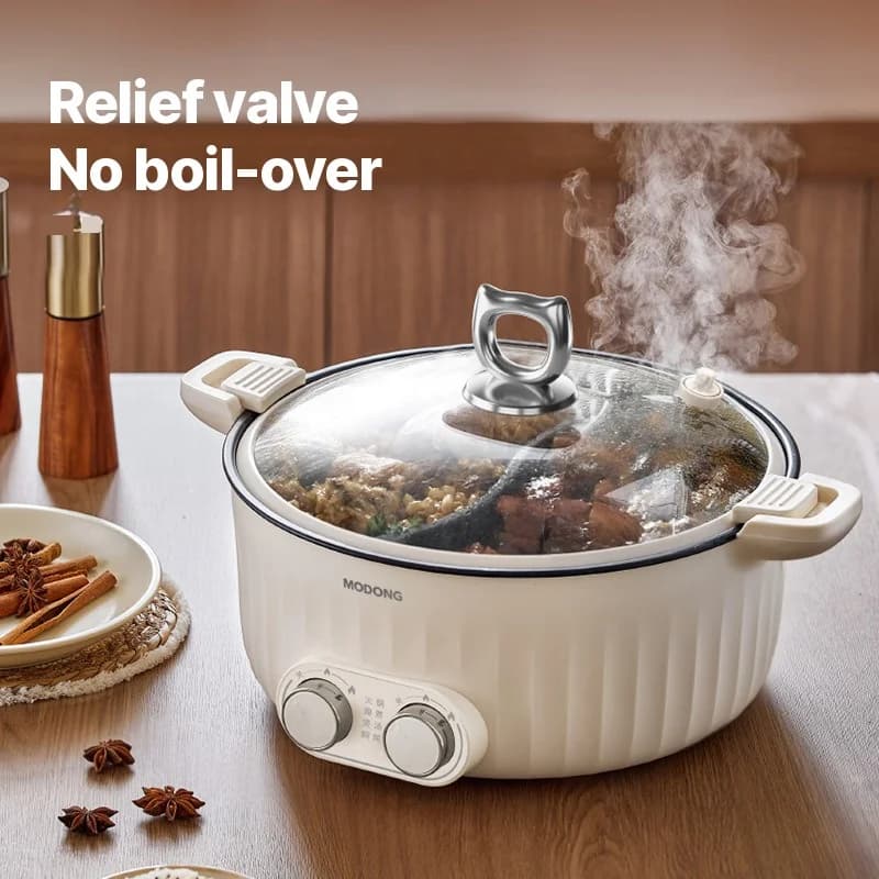 7L elektrische hotpot met dubbele zones en onafhankelijke temperatuurregeling