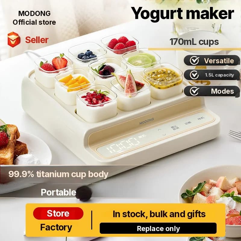 9-cup yoghurtmaker met glazen binnenpot en timer