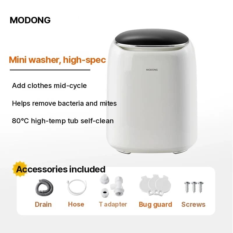 Mini Volautomatische Wasmachine met Droger