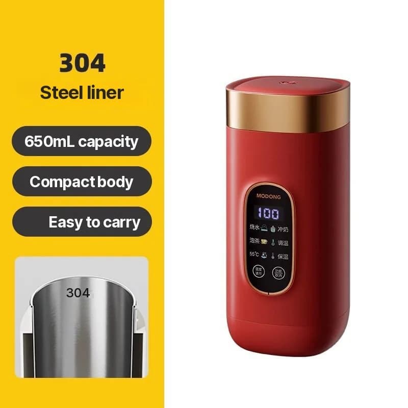 Draagbare elektrische verwarmingsbeker 650ml 304 binnenwand 220V