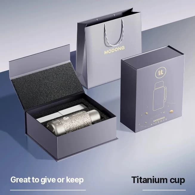 Draagbare titanium elektrische verwarmingsbeker 1L dubbele modus reiswaterkoker