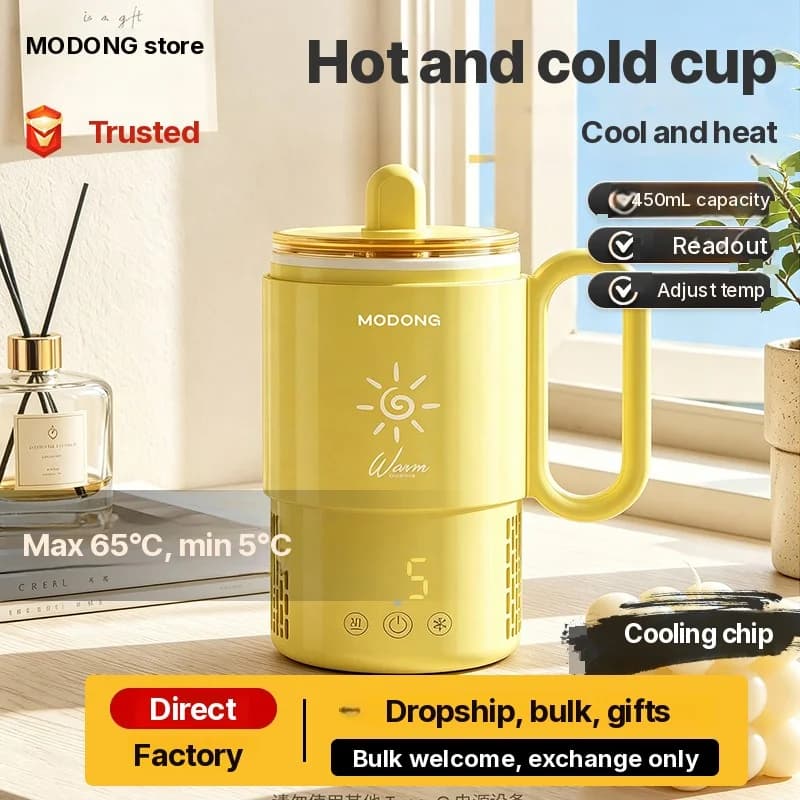 Mini koel- en verwarmbeker 450mL 36W touchbediening