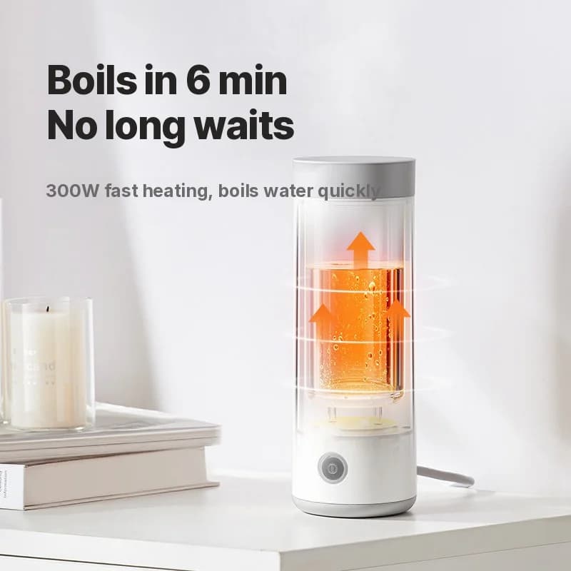 Draagbare elektrische verwarmbeker 304 roestvrij staal 300ml 220V