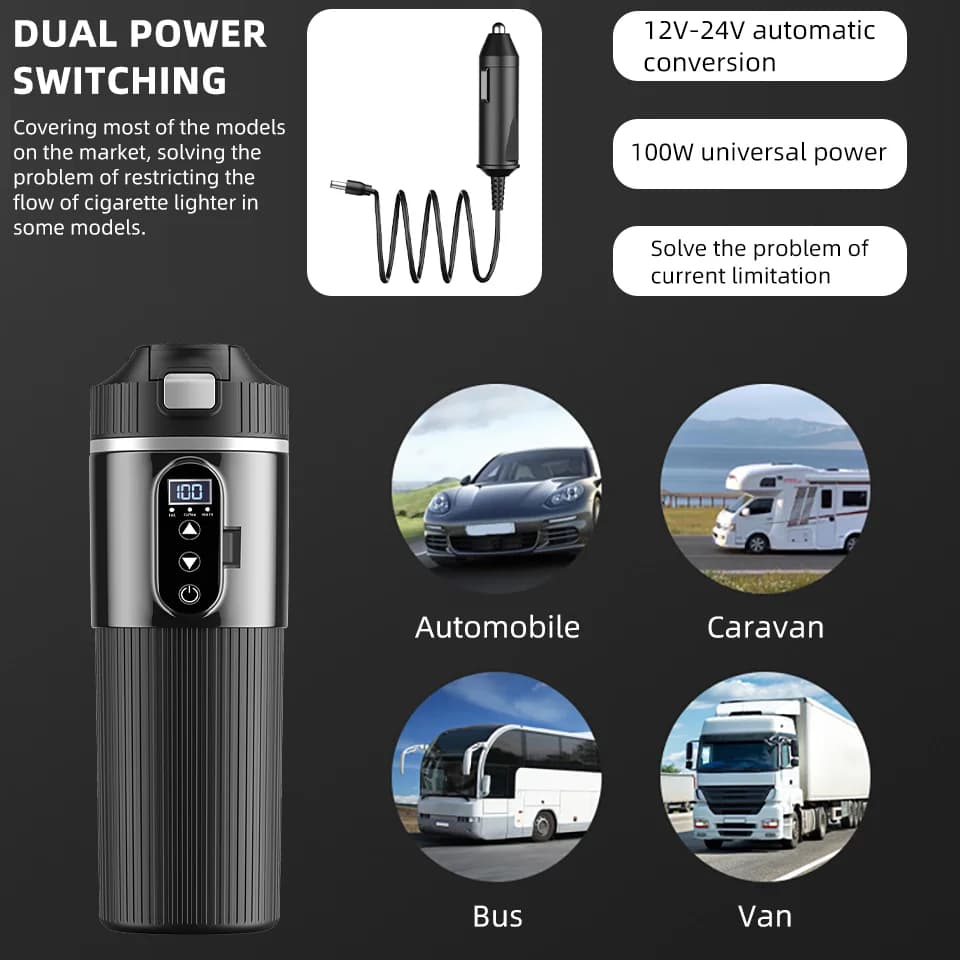 500ml 12V/24V elektrische verwarmbeker
