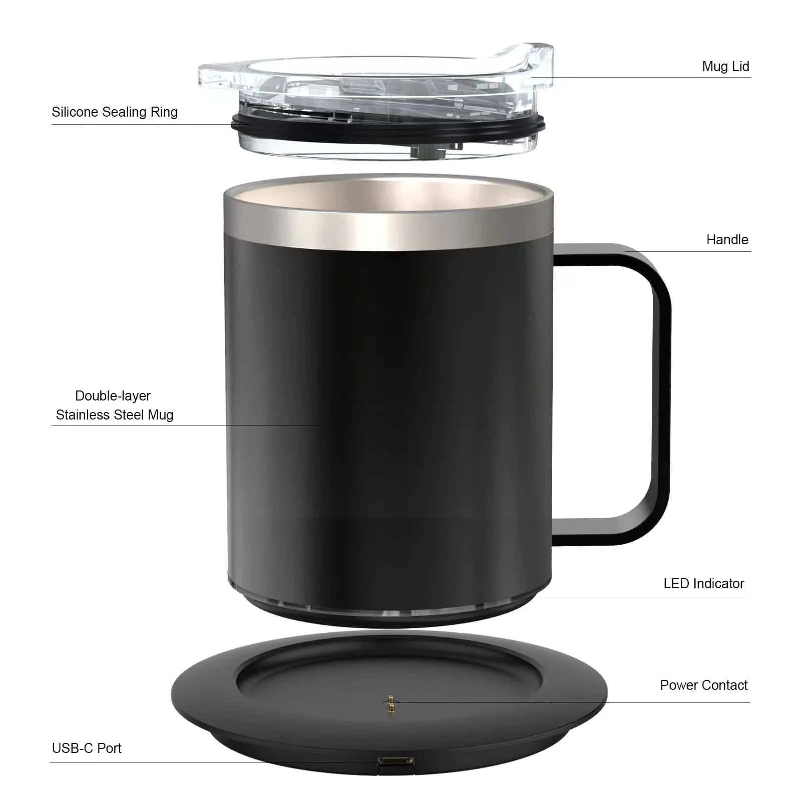 12oz USB verwarmde koffiemok