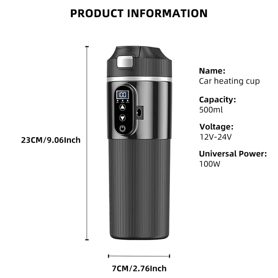 500ml 12V/24V elektrische verwarmbeker