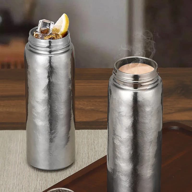 Pure titanium thermos met filter