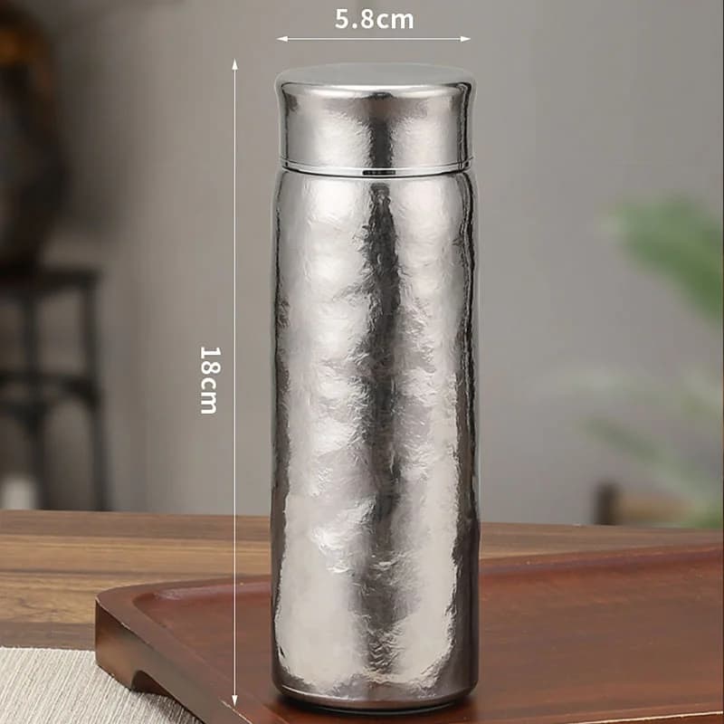 Pure titanium thermos met filter
