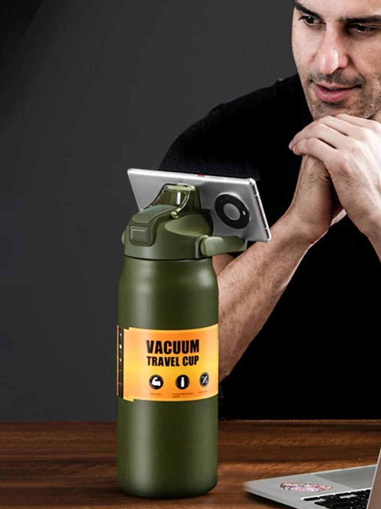 Outdoor thermosbeker met rietje 0.8-1.5L