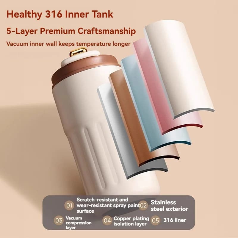 450ml thermo fles met temperatuurdisplay