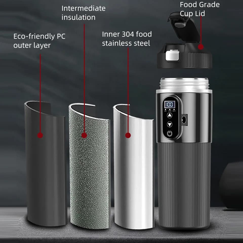 500ml 12V/24V elektrische verwarmbeker