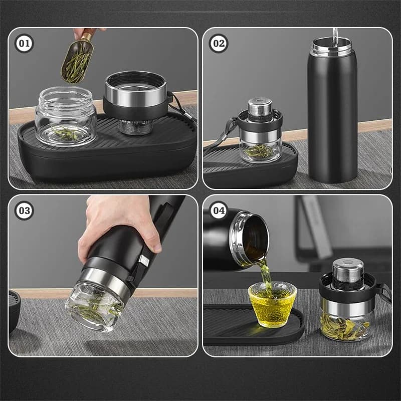 750ml/1100ml Theezeef Thermos