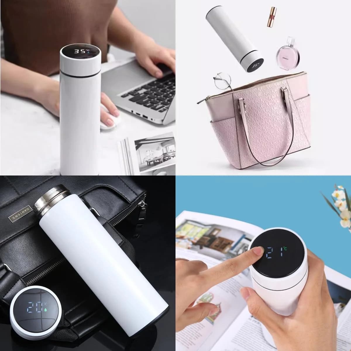500ml thermosbeker met temperatuurdisplay