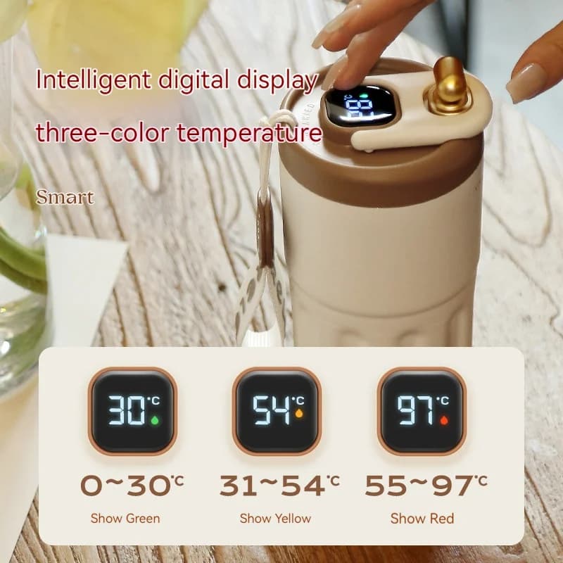 450ml thermo fles met temperatuurdisplay