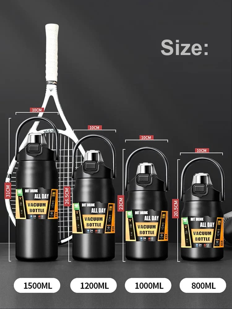 Outdoor thermosbeker met rietje 0.8-1.5L