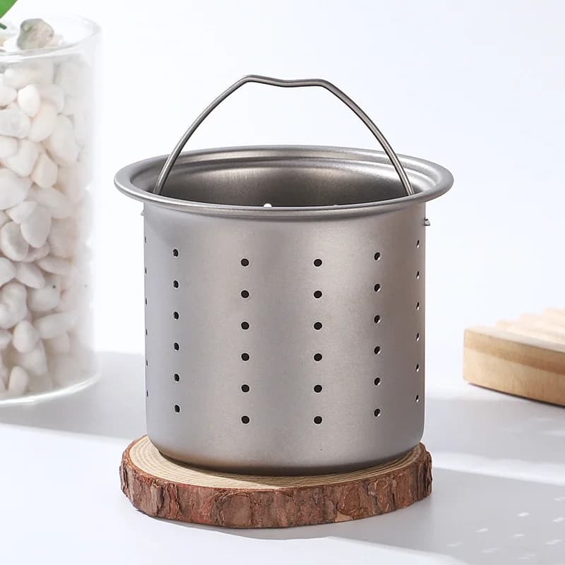450ml Pure Titanium theebeker met infuser